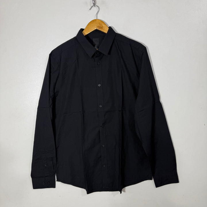 H&M SLIM FIT FORMAL SHIRT BLACK COLOUR