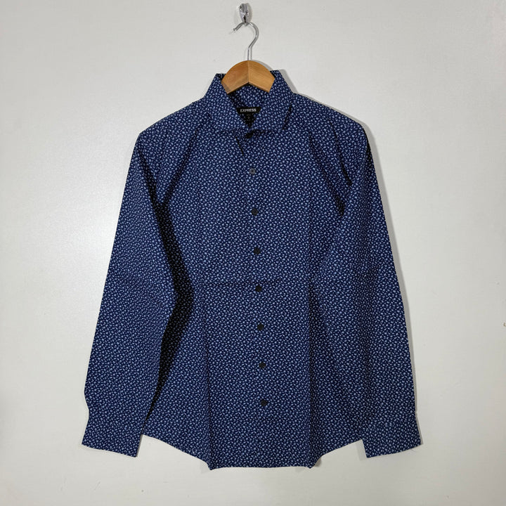 EXPRESS SLIM FIT PRINTED CASUAL COTTON SHIRT