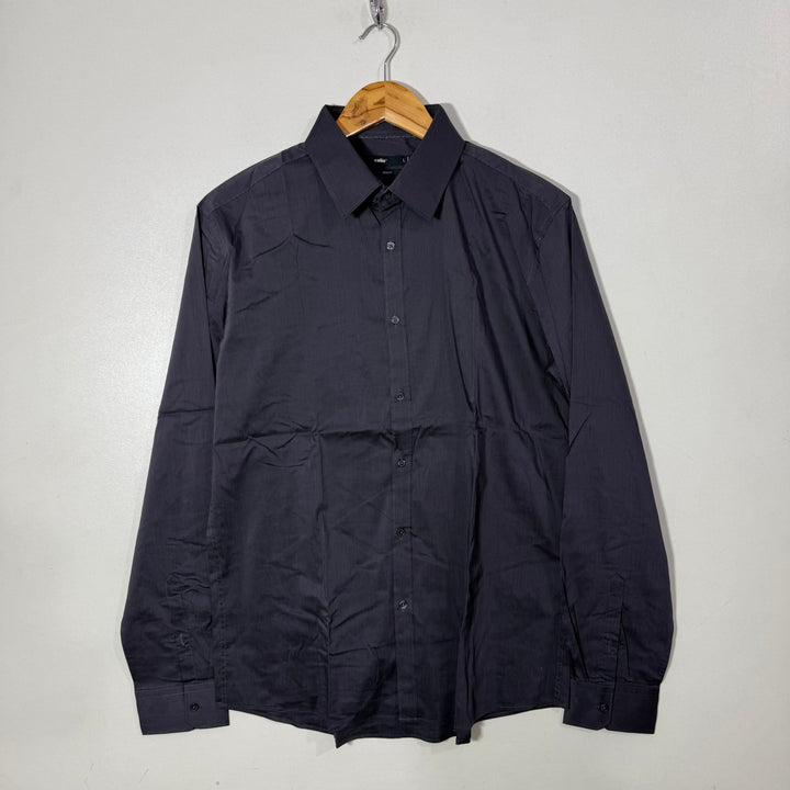 CELIO COTTON CHECKERED SHIRT GREY COLOUR