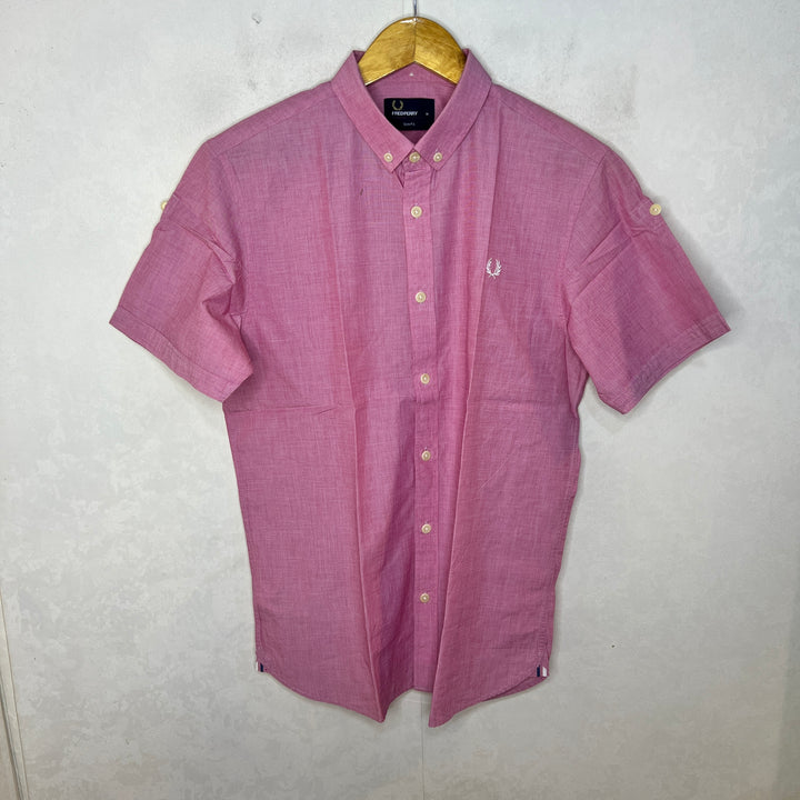 FRED PERRY BUTTON DOWN HALF SLEEVES SHIRT