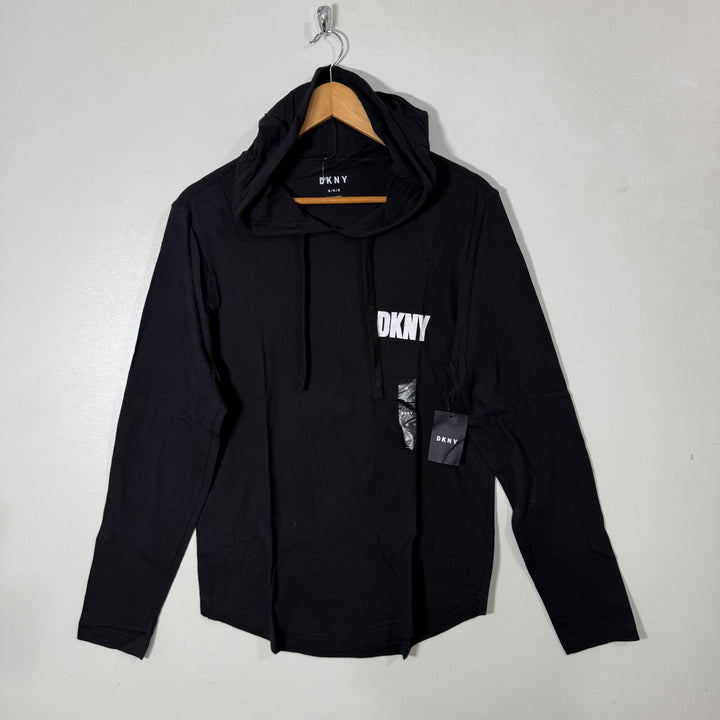 DKNY LONG SLEEVES COTTON TSHIRT BRAND NEW WITH HOOD