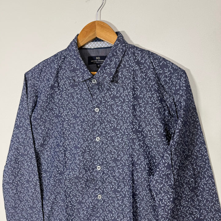MICHAEL BRANDON SLIM FIT  PRINTED CASUAL COTTON SHIRT