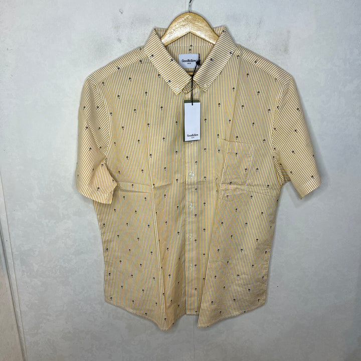 GOOD FELLOW &CO SLIM FIT BUTTON DOWN HALF SLEEVES COTTON SHIRT BRAND NEW WITH STRETCH