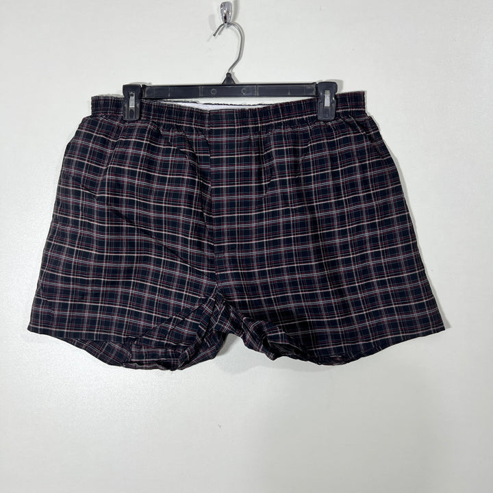 HANES COTTON CHECKERED NIGHTWEAR BOXER SHORT