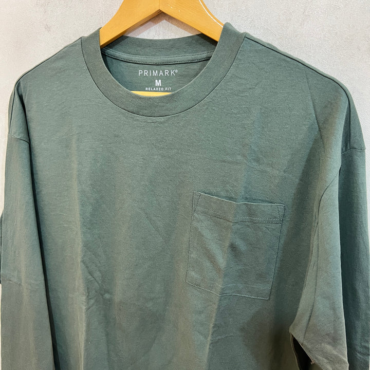 PRIMARK RELAXED FIT LONG SLEEVES COTTON TSHIRT