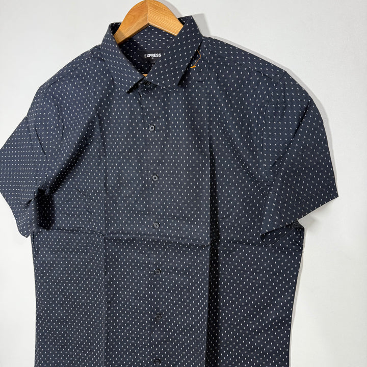 EXPRESS HALF SLEEVES COTTON SHIRT BLACK COLOUR