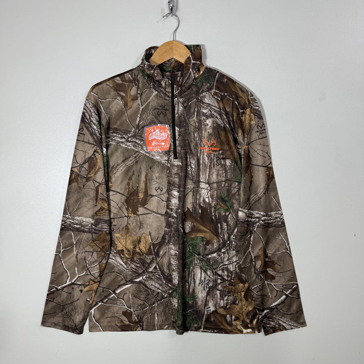 REALTREE HALF ZIP HUNTING PRINT SPORT PULLOVER BRAND NEW