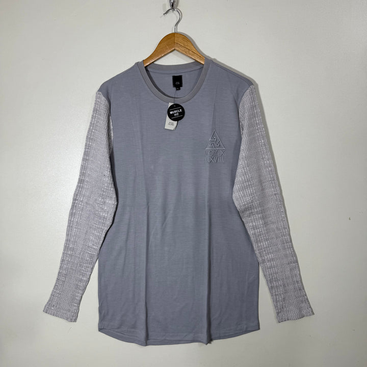 RIVER ISLAND MUSCLE FIT LONG SLEEVES COTTON TSHIRT BRAND NEW