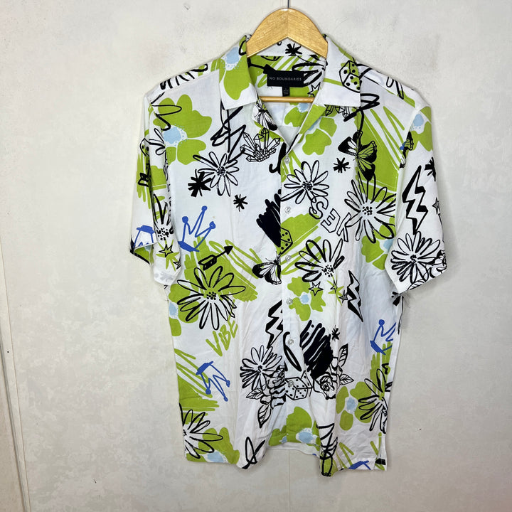 NO BOUNDARIES HALF SLEEVES SAFARI COLLAR HAWAI SHIRT BRAND NEW