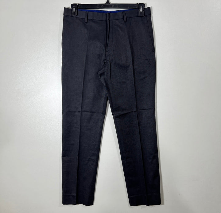 BANANA REPUBLIC SLIM FIT NON IRON TEXTURED COTTON PANT WITH STRETCH CHARCOAL GREY