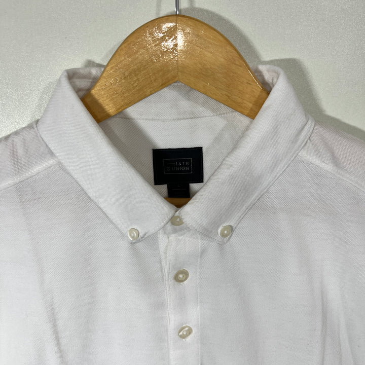 14TH & UNION BREATHABLE MOISTURE WICKING BUTTON DOWN COTTON POLO TSHIRT BRAND NEW