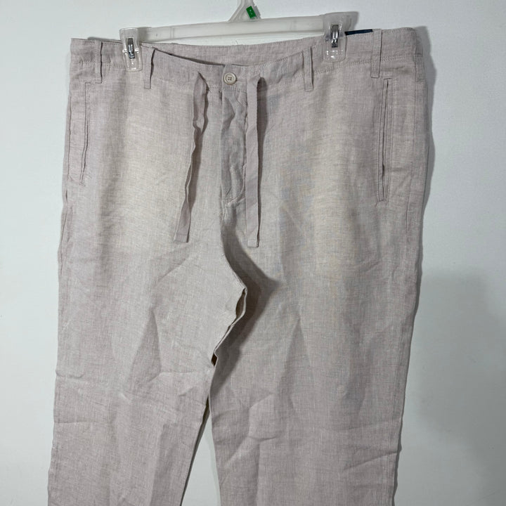 PERRY ELLIS STRAIGHT FIT NATURAL LINEN PANT BRAND NEW
