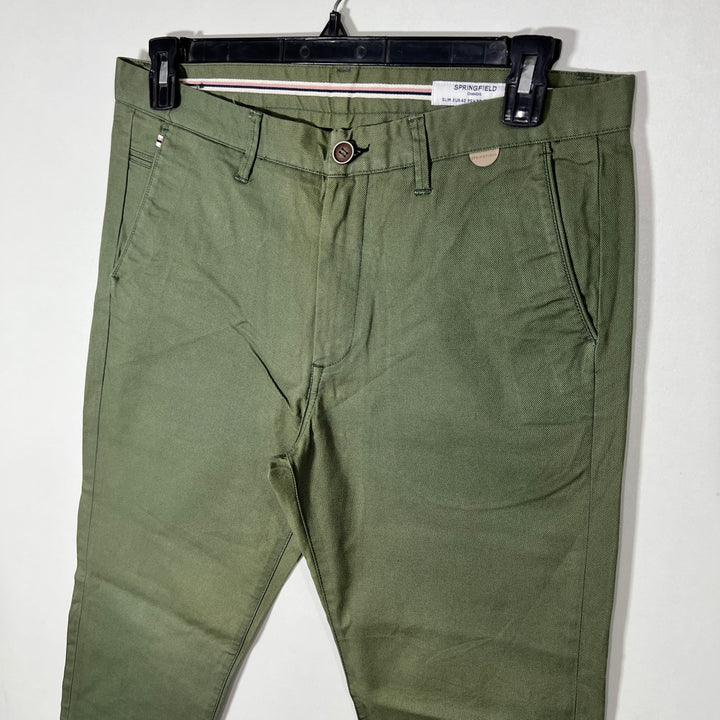 SPRINGFEILD SLIM FIT COTTON CHINO PANT WITH STRETCH