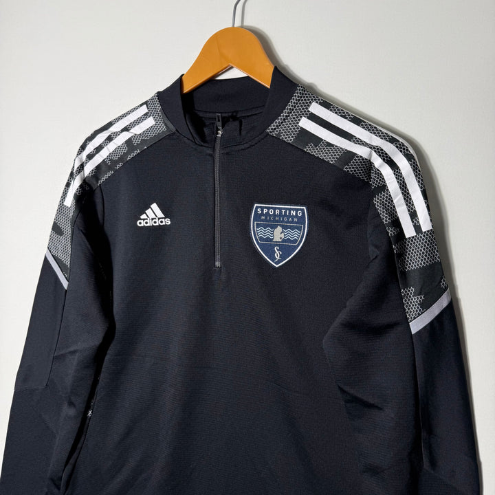 ADIDAS PRIMEBLUE HALF ZIP SPORT PULLOVER BLACK COLOUR