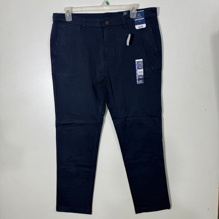 GEORGE SLIM STRAIGHT FIT COTTON CHINO PANT BRAND NEW WITH STRETCH BLUE COLOUR