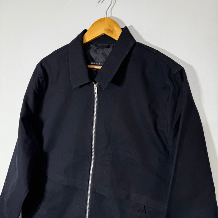 ASOS SHIRT COLLAR COTTON JACKET BLACK COLOUR