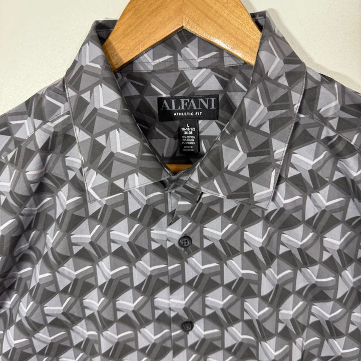 ALFANI ATHLETIC FIT HALF SLEEVES SHIRT WITH STRETCH