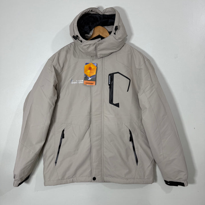 MOERDENG WARM KEEPING SOFT SHELL WINDBREAKER JACKET INNER SHERPA LINNED BRAND NEW WITH DETACHABLE HOOD