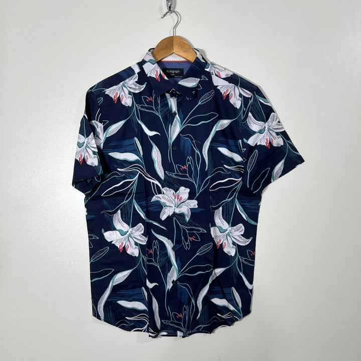 AUTOGRAPH BUTTON DOWN HALF SLEEVES SHIRT