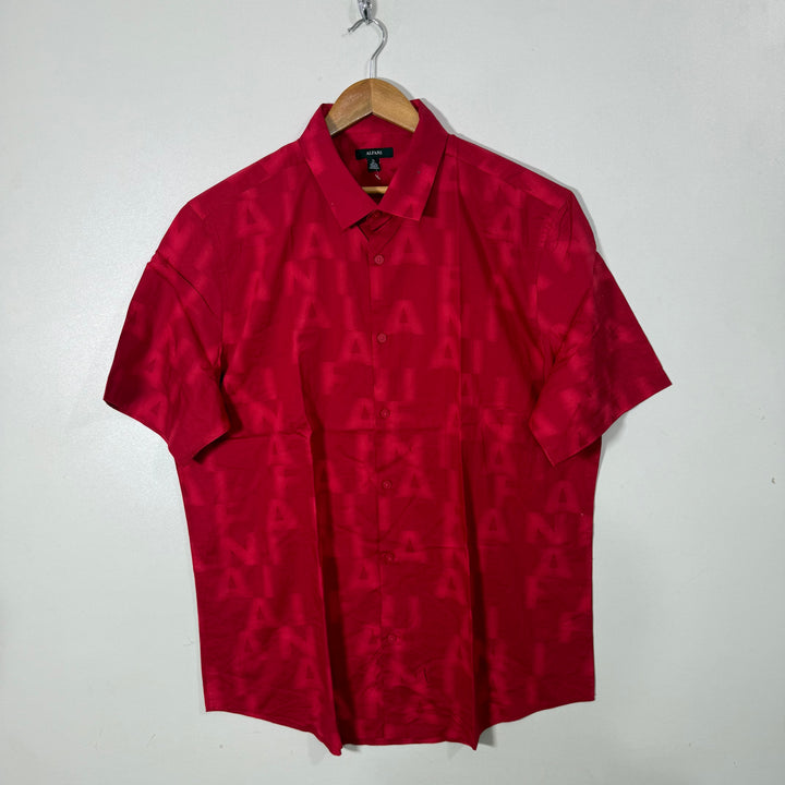 ALFANI HALF SLEEVES COTTON SHIRT