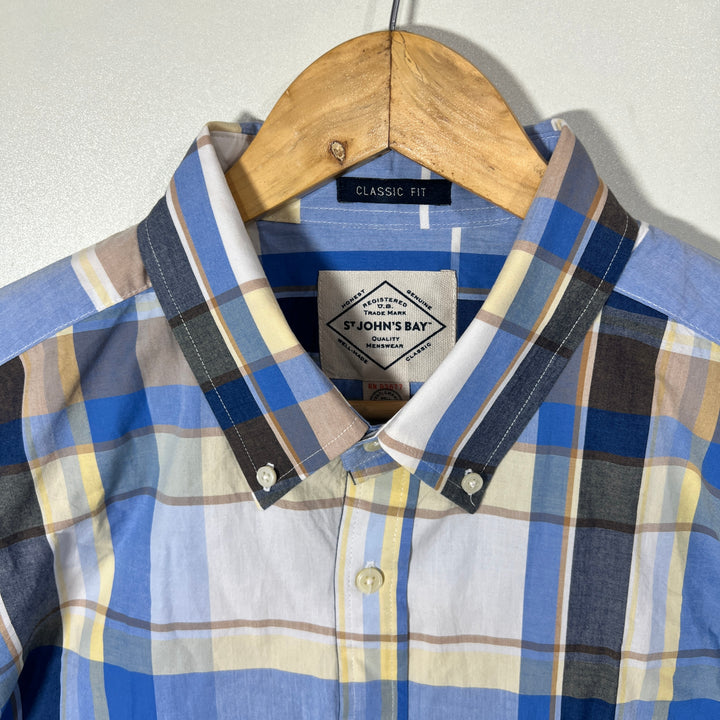 ST JHONS BAY CLASSIC FIT BUTTON DOWN HALF SLEEVES SHIRT BRAND NEW