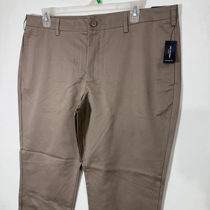 VAN HEUSEN FLEX WAISTBAND NON IRON MACHINE WASHABLE STRAIGHT FIT COTTON CHINO PANT BRAND NEW WITH STRETCH