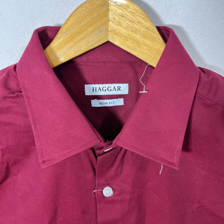 HAGGAR SLIM FIT OXFORD COTTON SHIRT BRAND NEW