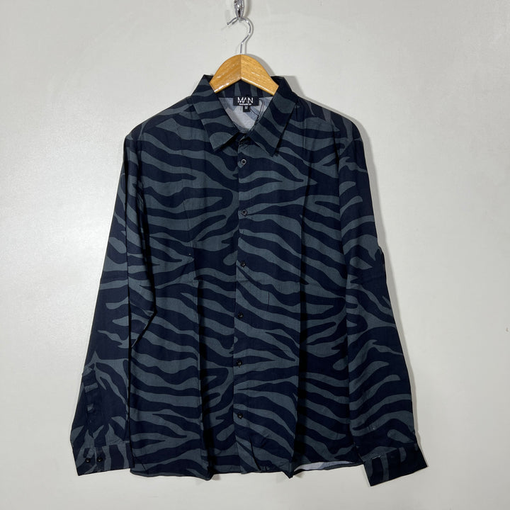 BOOHOOMAN CAMOUFLAGEHAWAI SHIRT