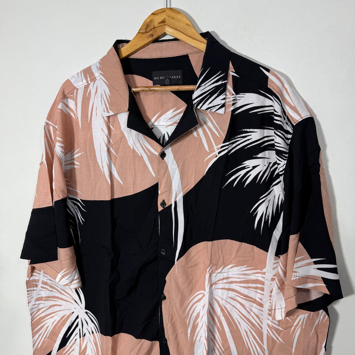 NO BOUNDARIES CUBAN COLLLAR HALF SLEEVES HAWAI SHIRT