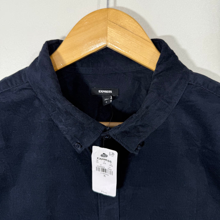 EXPRESS CORDUROY SHIRT BRAND NEW BLUE COLOUR