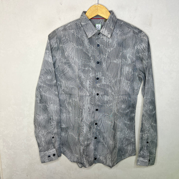 CALVIN KLEIN ULTRA SLIM FIT PRINTED COTTON SHIRT