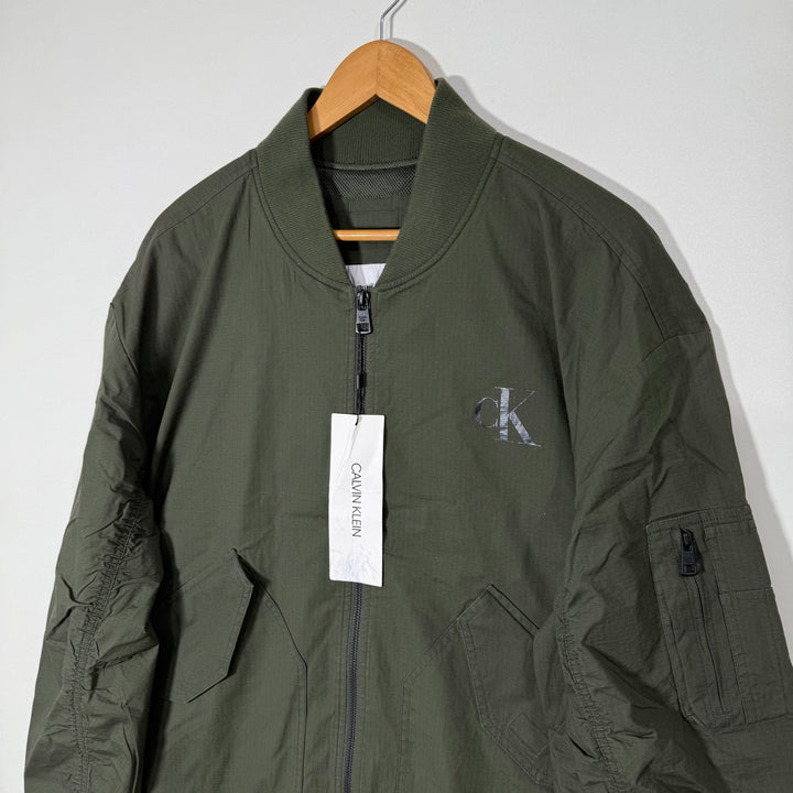CALVIN KLEIN BEN COLLAR JACKET BRAND NEW GREEN COLOUR