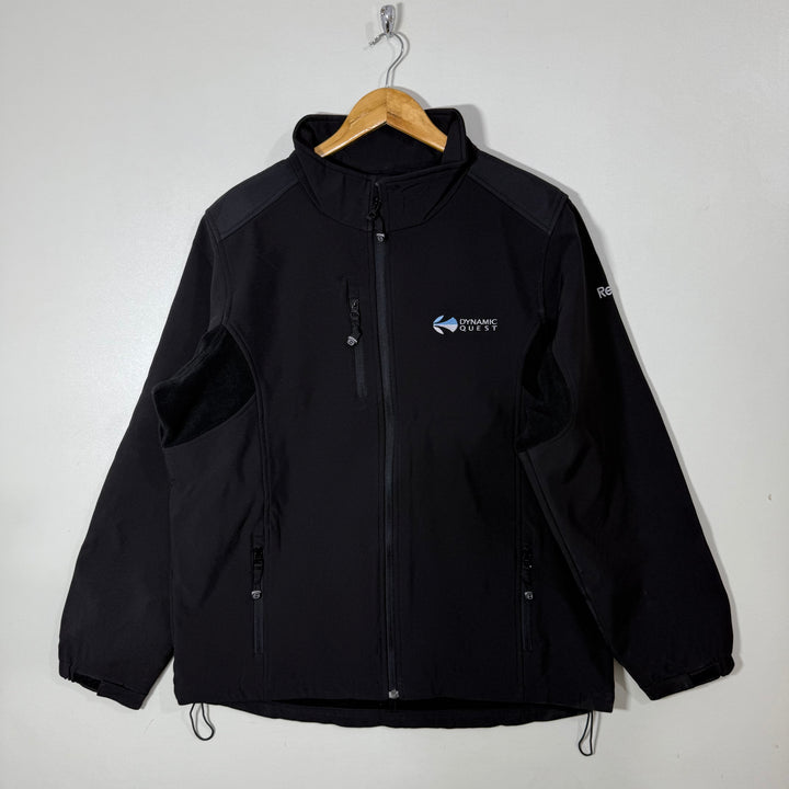 REEBOK SOFT SHELL WINDBREAKER JACKET INNER FLEECE BLACK COLOUR