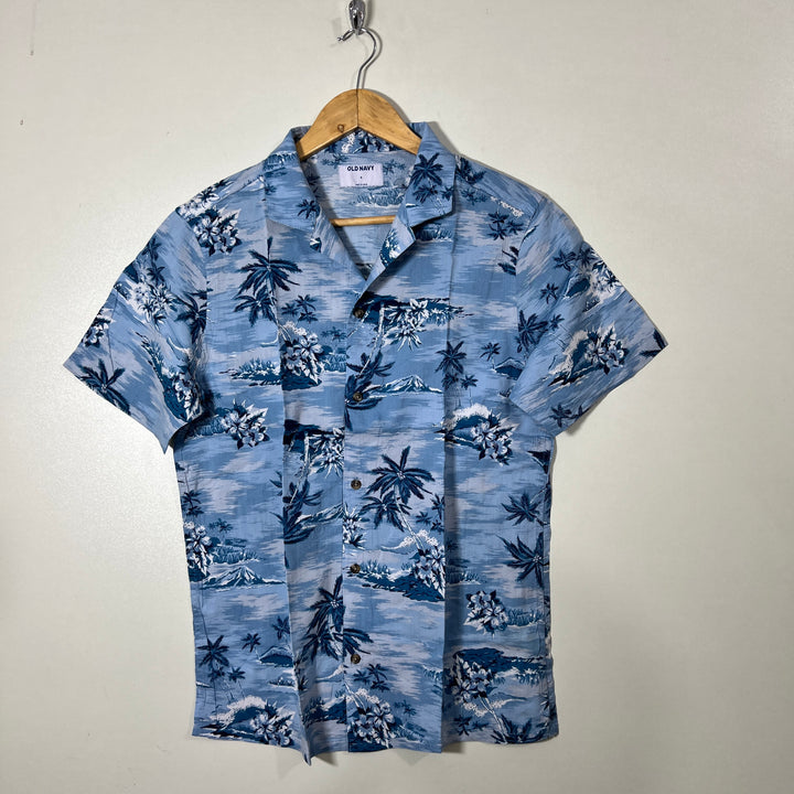 OLD NAVY SAFARI COLLAR HALF SLEEVES HAWAI SHIRT