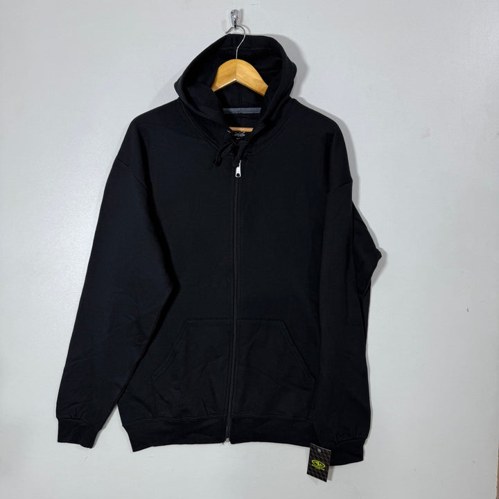 ATHLETIC WORKS SWEAT JACKET BRAND NEW INNER FLEECE WITH HOOD BLACK COLOUR