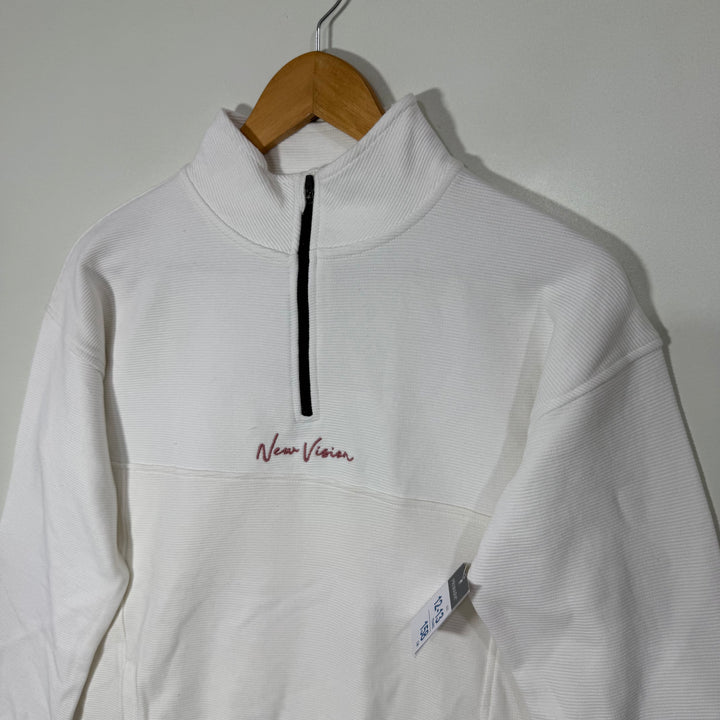 PRIMARK OVERSIZED DROPPED SHOULDER HALF ZIP COTTON PULLOVER BRAND NEW