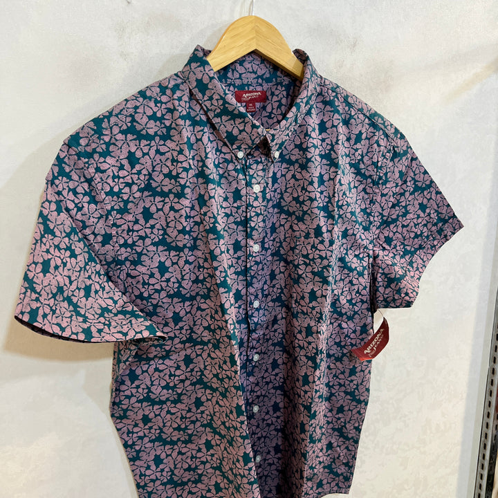 ARIZONA JEAN CO HALF SLEEVES PRINTED COTTON SHIRT BRAND NEW