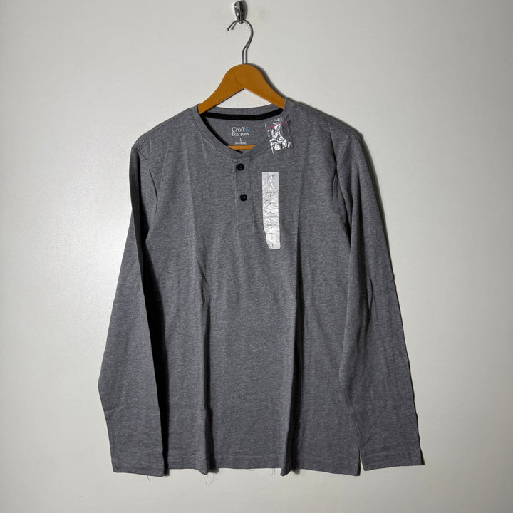 CROFT & BARROW HENLEY COLLAR COTTON TSHIRT BRAND NEW