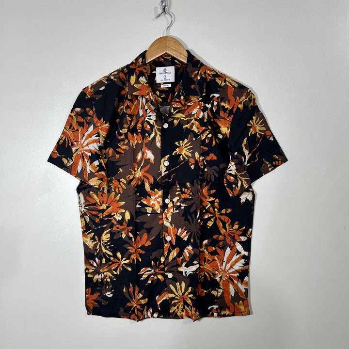 SPRINGFIELD SAFARI COLLAR HALF SLEEVES COTTON SHIRT