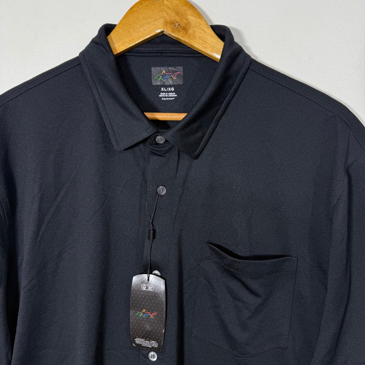 GREG NORMAN PERFORMANCE SPORT FABRIC SHIRT BRAND NEW BLACK COLOUR