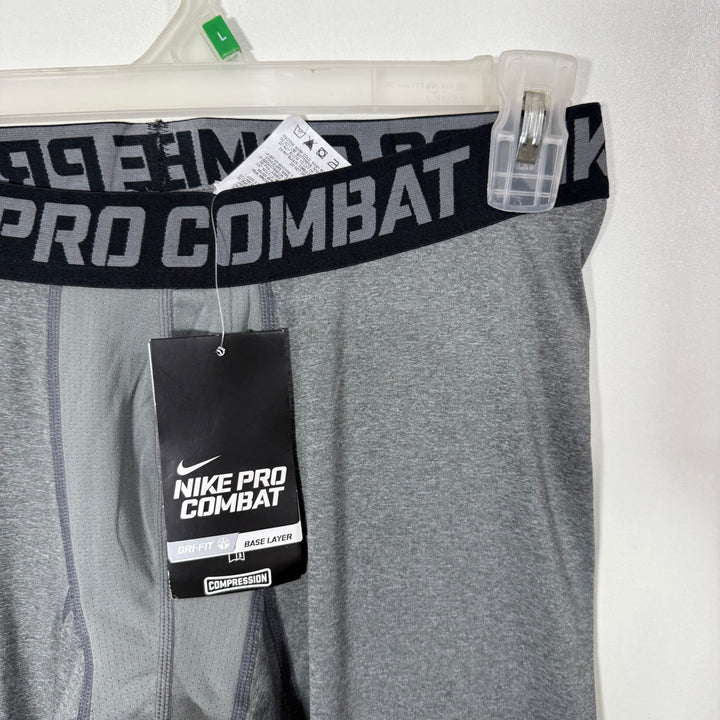 NIKE PRO COMBAT THREE QUARTER COMPRESSION TIGHTS BRAND NEW GREY COLOUR