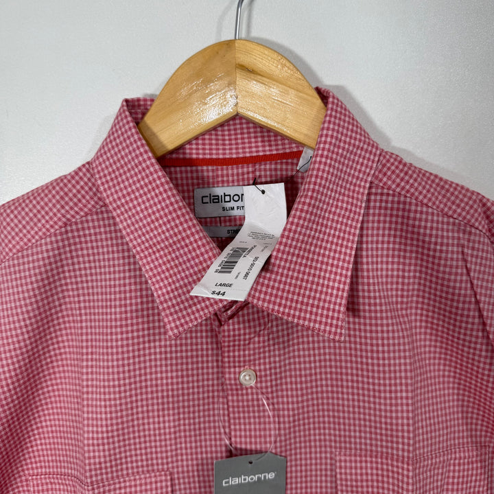 CLAIBORNE CHECKERED SHIRT BRAND NEW WITH STRETCH