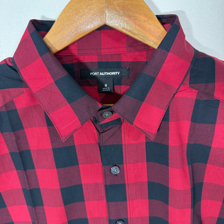 PORT AUTHORITY CHECKERED CASUAL COTTON SHIRT