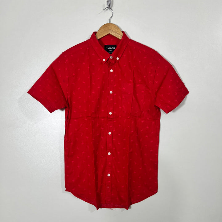 CARBON BUTTON DOWN HALF SLEEVES SHIRT