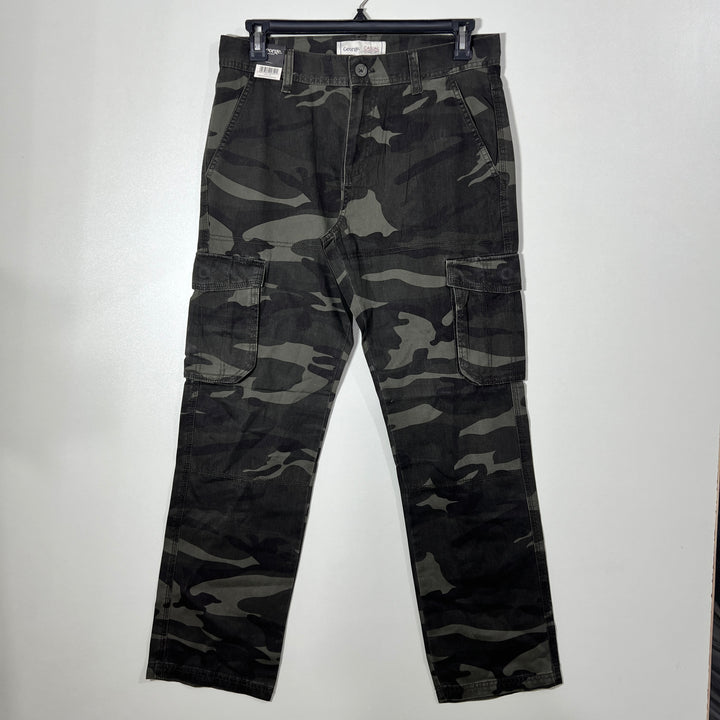 GEORGE STRAIGHT FIT CAMOUFLAGE CARGO PANT WITHOUT STRETCH