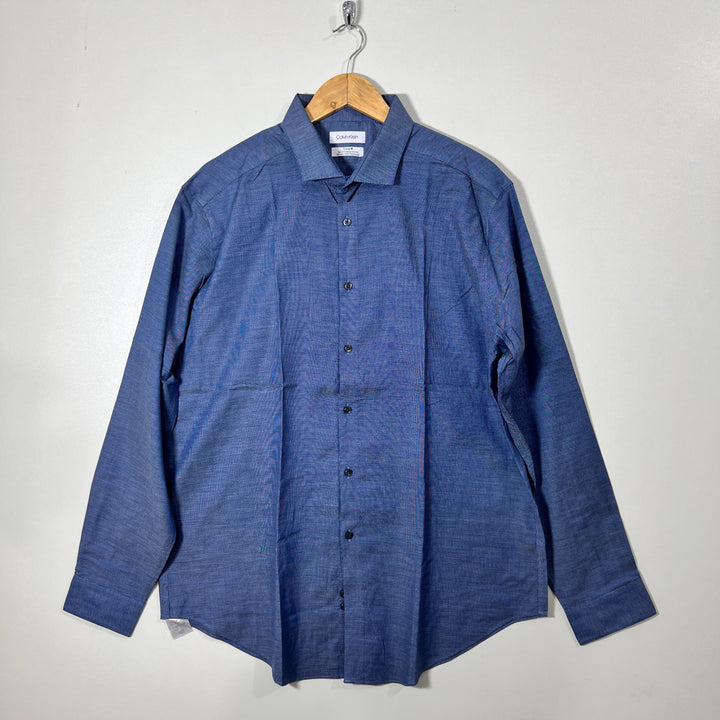 CALVIN KLEIN SLIM FIT NON IRON SEMI FORMAL SHIRT WITH STRETCH