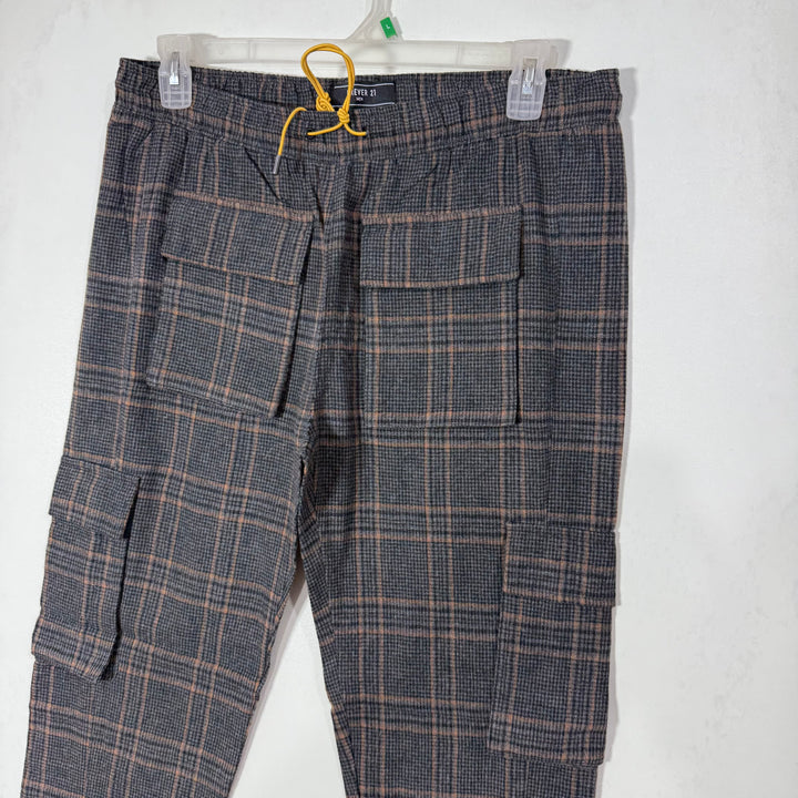 FOREVER 21 CARGO CHECKERED JOGGER TROUSER
