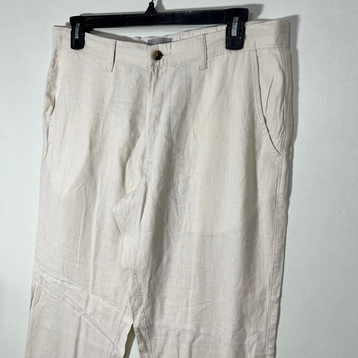 MARKS & SPENCER STRAIGHT FIT LINEN PANT