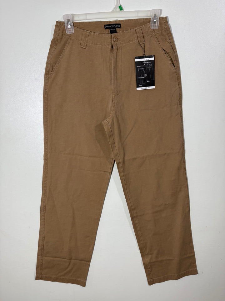 SAKS FIFTH AVENUE RELAXED FIT COTTON CHINO PANT BRAND NEW WITHOUT STRETCH