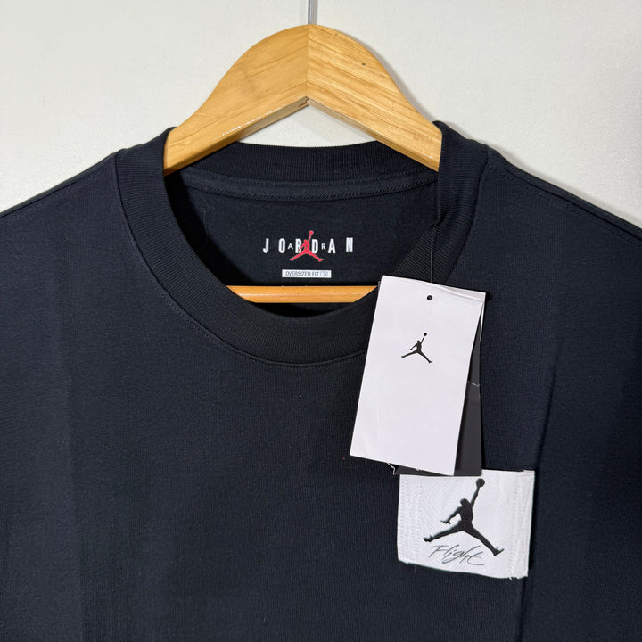 JORDAN OVERSIZED DROOPED SHOULDER COTTON TSHIRT BRAND NEW BLACK COLOUR